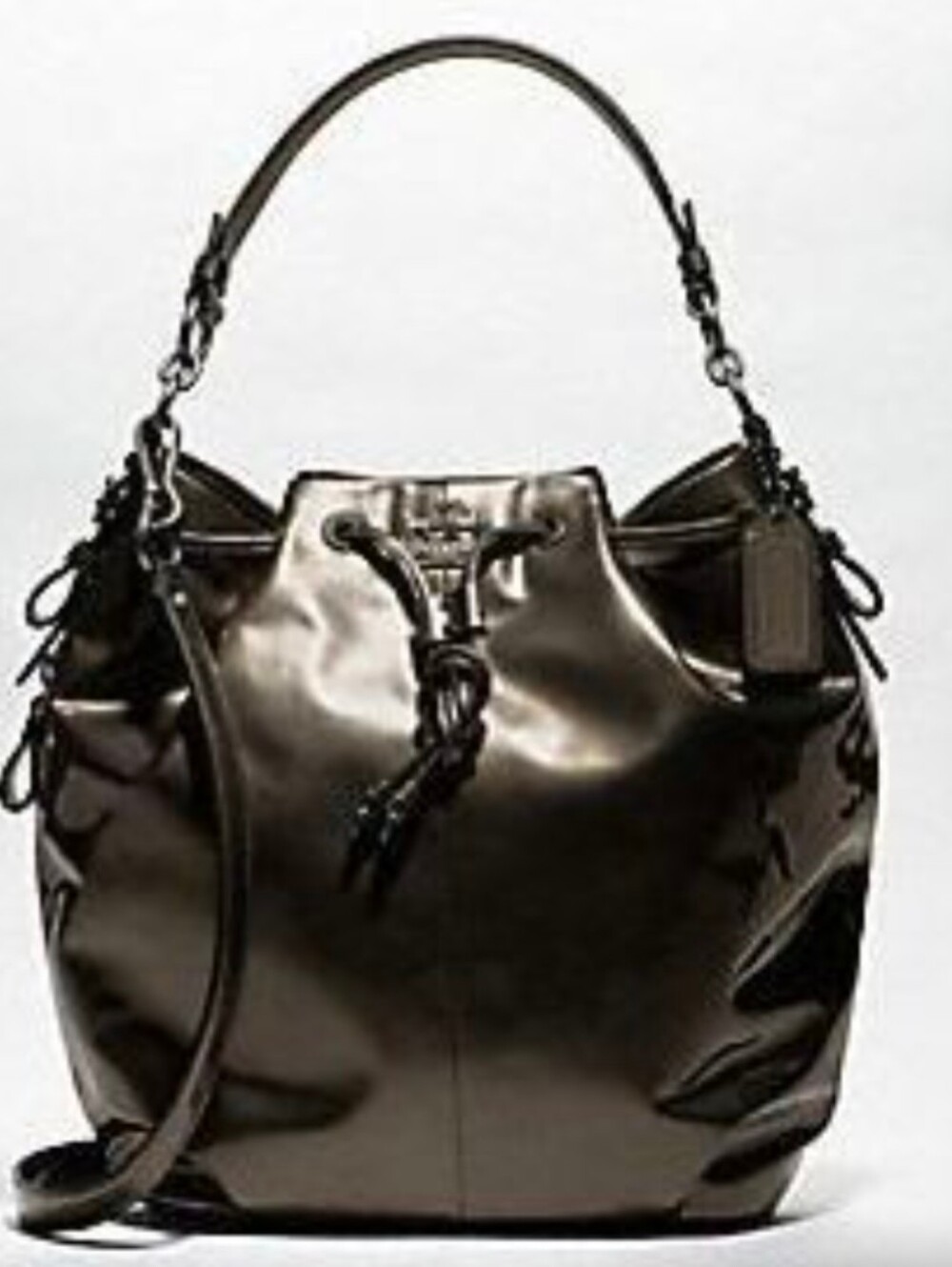 New Coach Madison Gorgeous  Patent Leather Marielle Drawstring Bag 18820